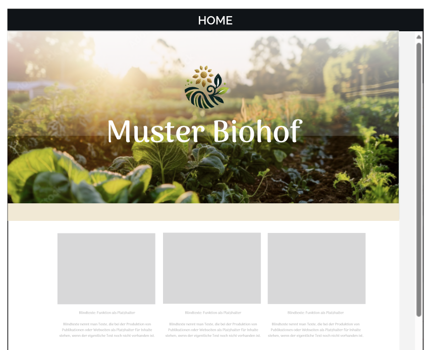 So könnte Ihre neue Webseite aussehen